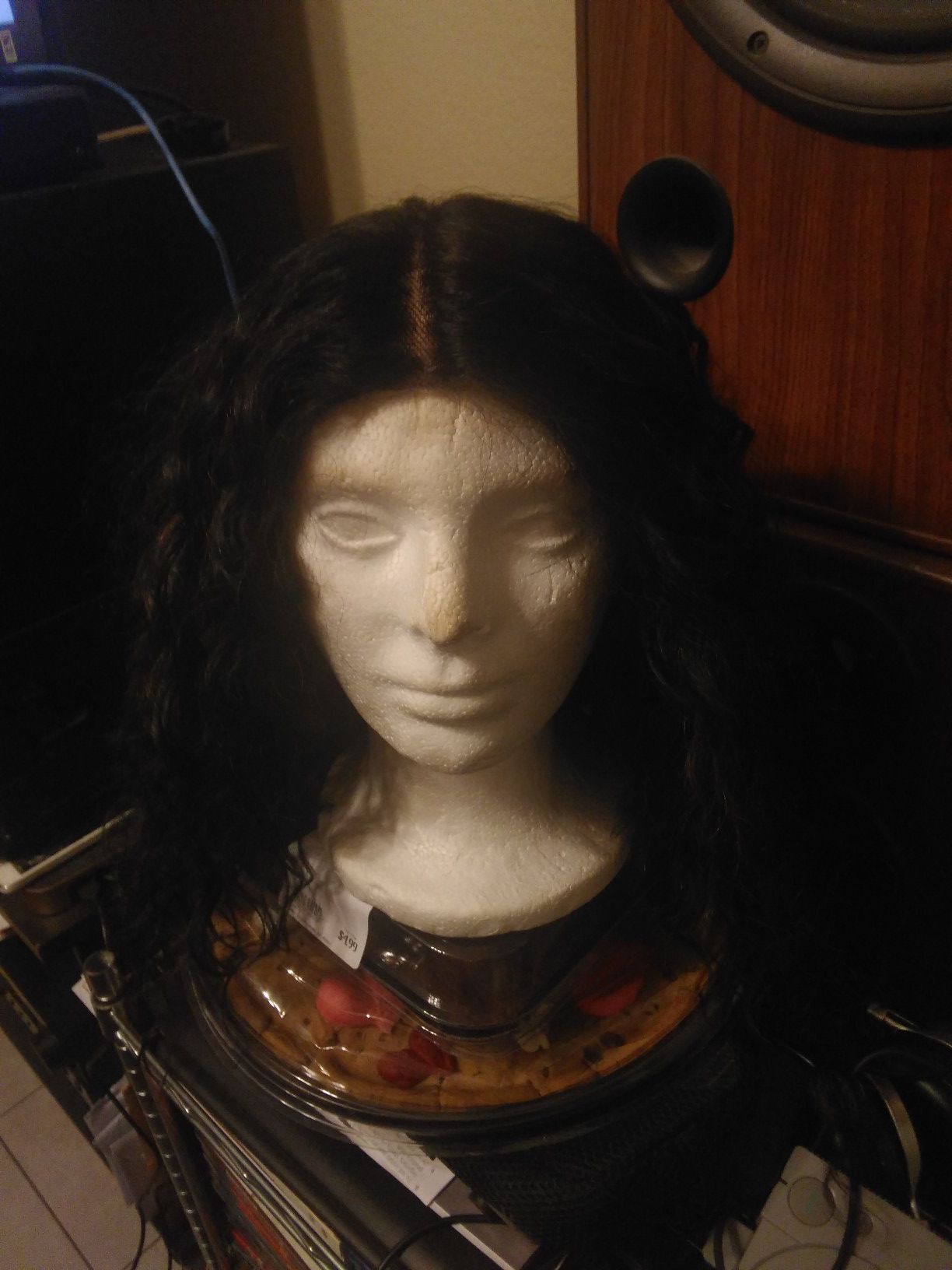 A long curly wig a half wig $25