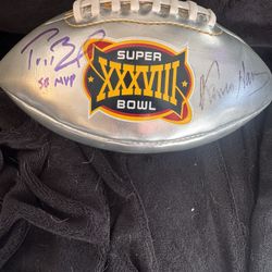 Tom Brady, Anthony Munoz, Franco Harris Signed Super Bowl Footballs COA