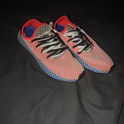 Adidas Deerupt Red/Blue Mens Size 13 Worn