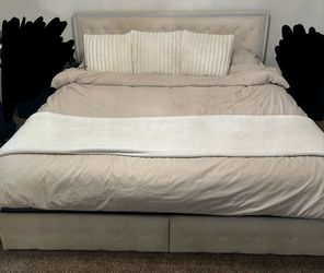 King Size bed ( lights around headboard)