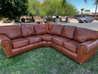 Leather sectional