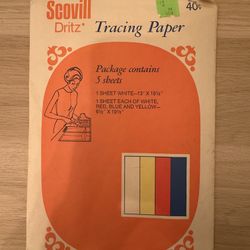 Vintage Scovilli Dritz Tracing paper