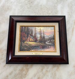 Thomas Kinkade A Peaceful Retreat 8x10 Matted Canvas W/COA