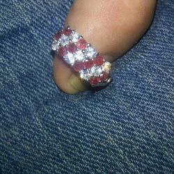 Ruby Ring .sterling silver. Very Nice Ring.