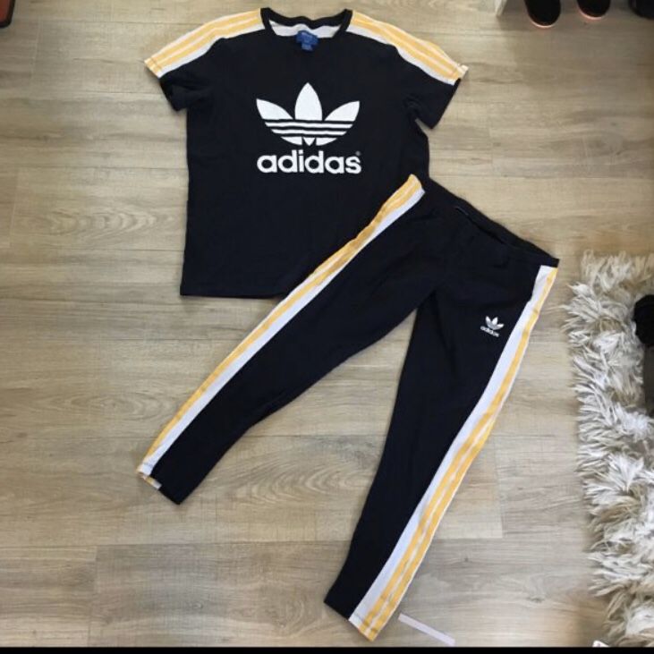 ADIDAS X RITA ORA COSMIC CONFESSIONS T-SHIRT & MATCHING LEGGINGS OUTFIT SET