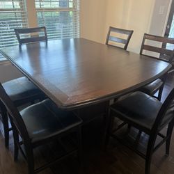 Ashley Furniture Ridgley - Dark Brown Square Dinning Room Counter Ext Table