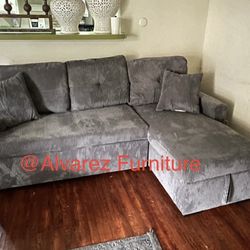 Corduroy Sectional Sleeper With Storage