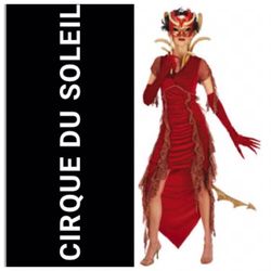 Diabla Cirque Du Soleil Red Velvet Costume Dress