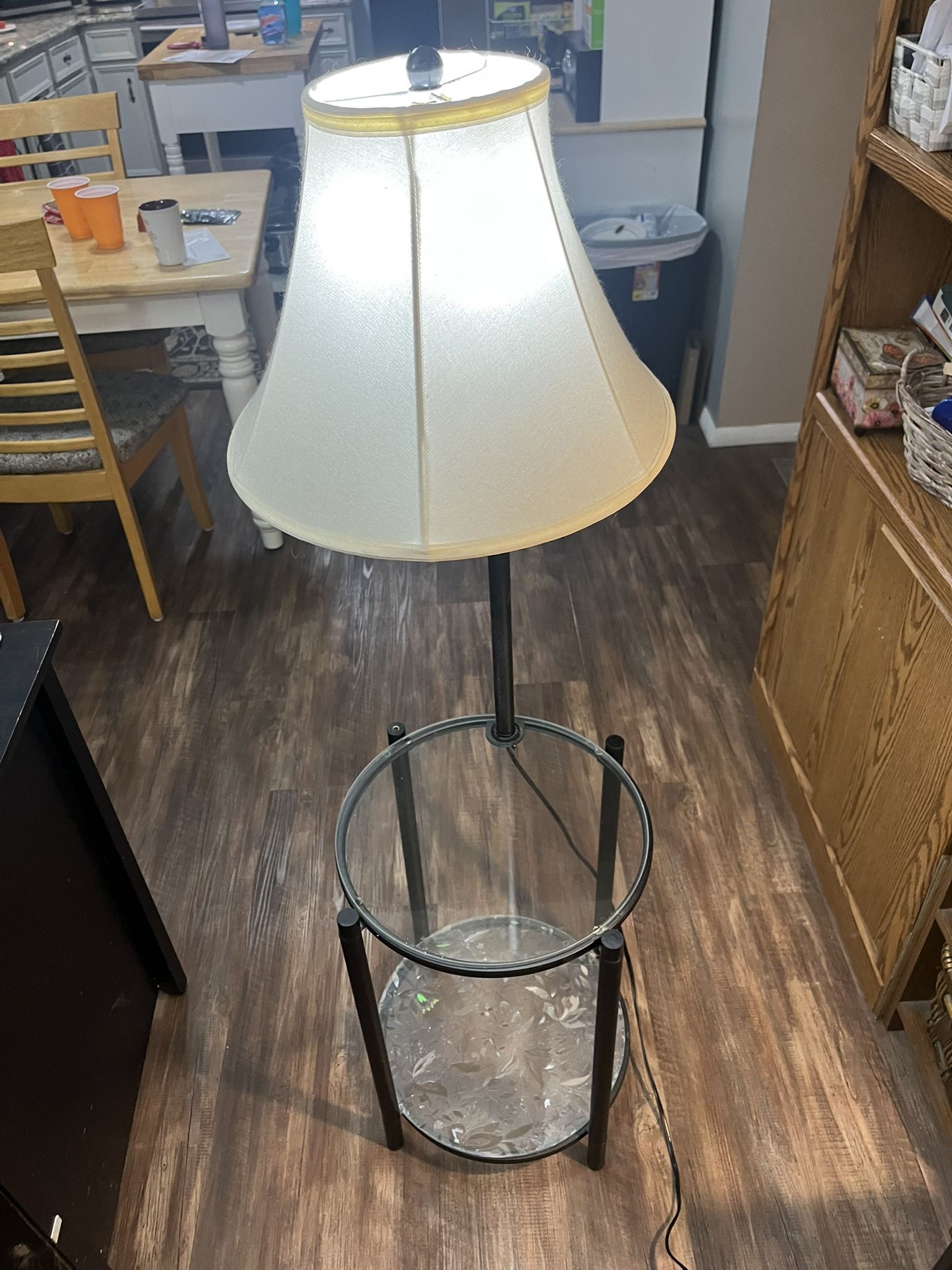 Glass Lamp Table 