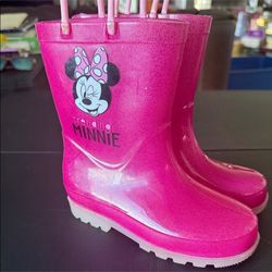 Disney Pink Minnie Mouse Kids Rain Boots
