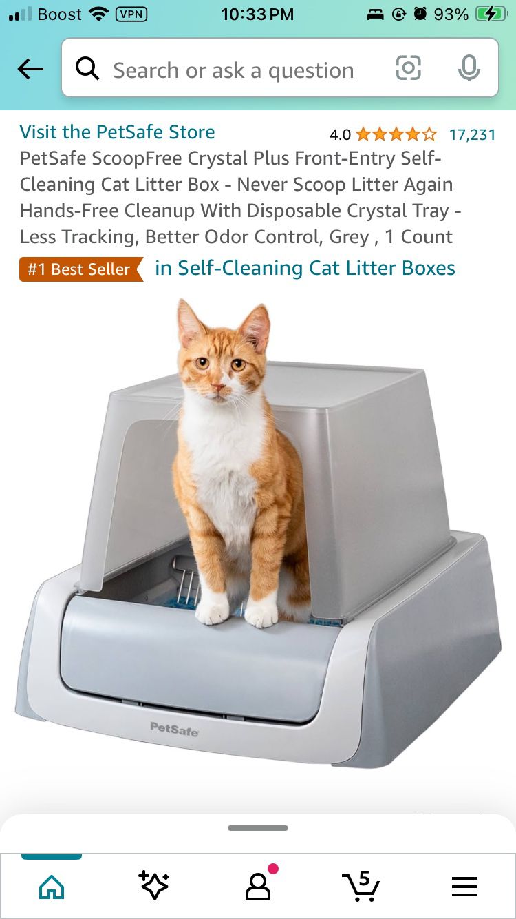 Automatic Scoop Free Litter Box