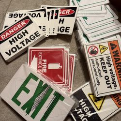Lot Of Safety Signs