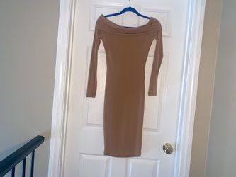 Off Shoulder Long Sleeve Dress 