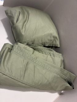 King Size Sage Green Bed Sheet Set