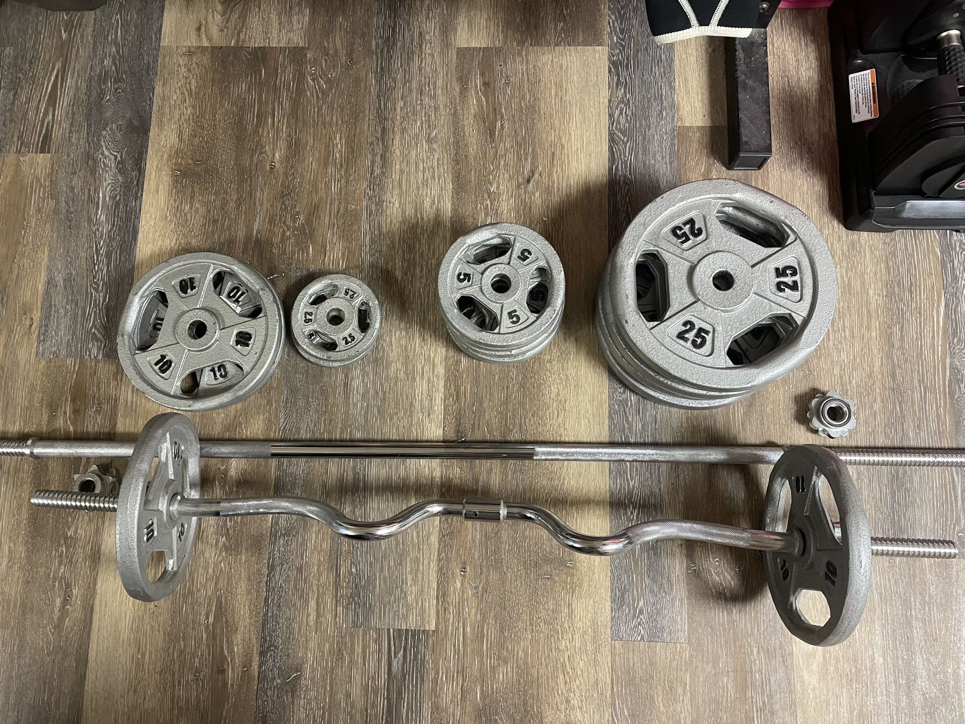 Barbell With Weights 