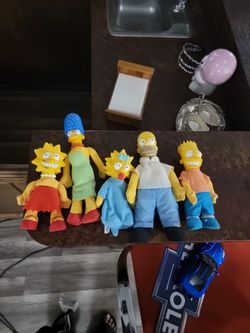 VINTAGE 5 PC COLLECTION OF THE SIMPSONS PLUSH DOLLS