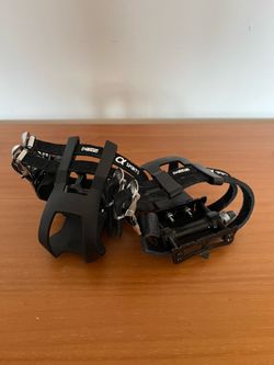 MKS pedals with MKS double strap + cage