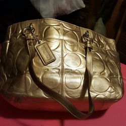 Gold Coach Bag