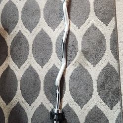 AgileFit Olympic Curl Bar With Barbell Clamps 