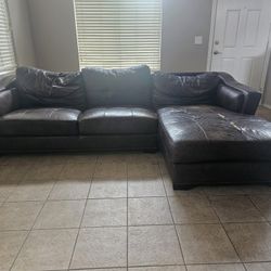Free Brown Leather Couch