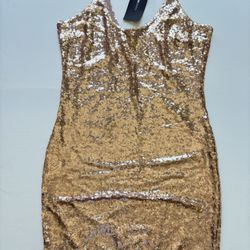 Gold Sequin Dress 