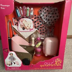 New in box our generation American girl doll passenger pets PlaySet and accessories