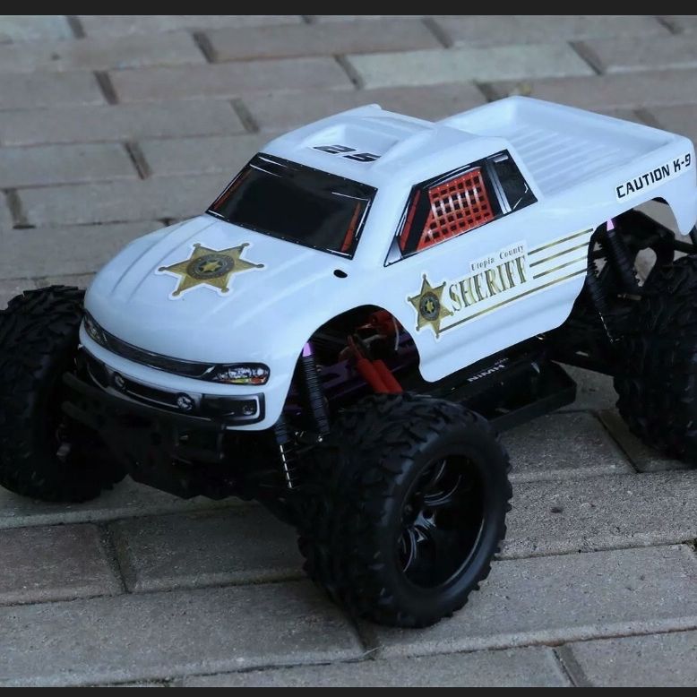 Custom Body Police Sheriff White for Redcat Volcano 1/10 Truck Car Shell 1:10