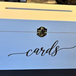 White And Gold Gift Card Box for Weddings/parties 