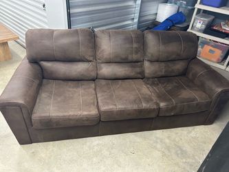 Brown Faux leather Ashley couch