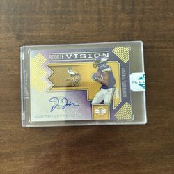 2020 Panini Illusions Justin Jefferson Rookie Visions Autograph Gold /50 #RV18