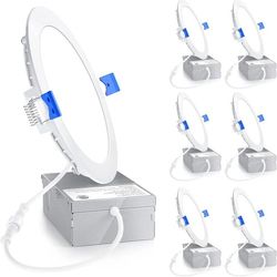 Ensenior 6 Pack 6 Inch LED Recessed Light