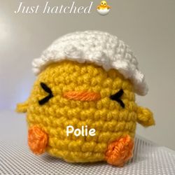 🐔 Chubby Chicken Crochet Plush – Handmade Kawaii Toy – $20