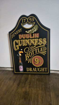 Wooden Vintage Reproduction Guinness Sign