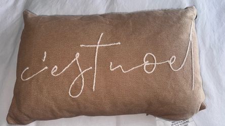 Decorative pillow - Studio McGee C'est Noel Embroidered Decorative Throw Pillow