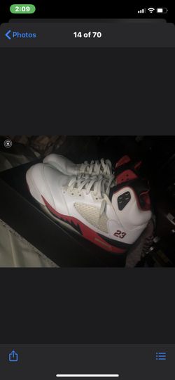 Jordan fire red 5 size 12