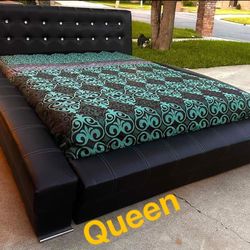 New Queen Bed Leather 