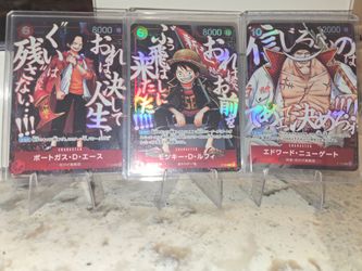 Japan Exclusive One Piece Saikyo Promo 3 Card Set. One Piece TCG