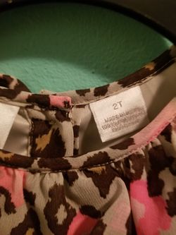 Cheetah print Dress..Size 2t Girls..Like new!