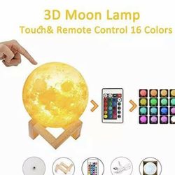 Cpla Moon Lamp Light 3D Printed Moon Lamp 4.8inch 16 Colors Moon Night Light