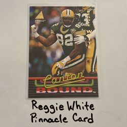 Reggie White Green Bay Packers Hall of Fame DE Pinnacle Card. 