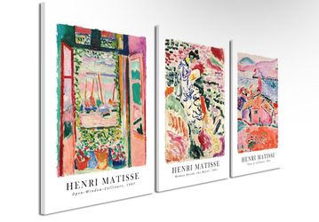 3 Piece Henri Mattise Art Abstract Colorful Matisse Posters Canvas Prints