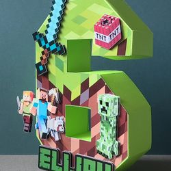 Minecraft 3d Number And Letters