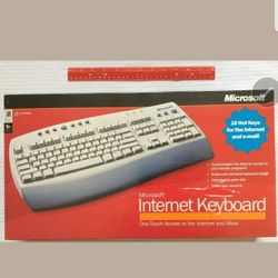 Microsoft Internet Keyboard One Touch w/ 10 Hot Keys NEW Old Stock, SEALED