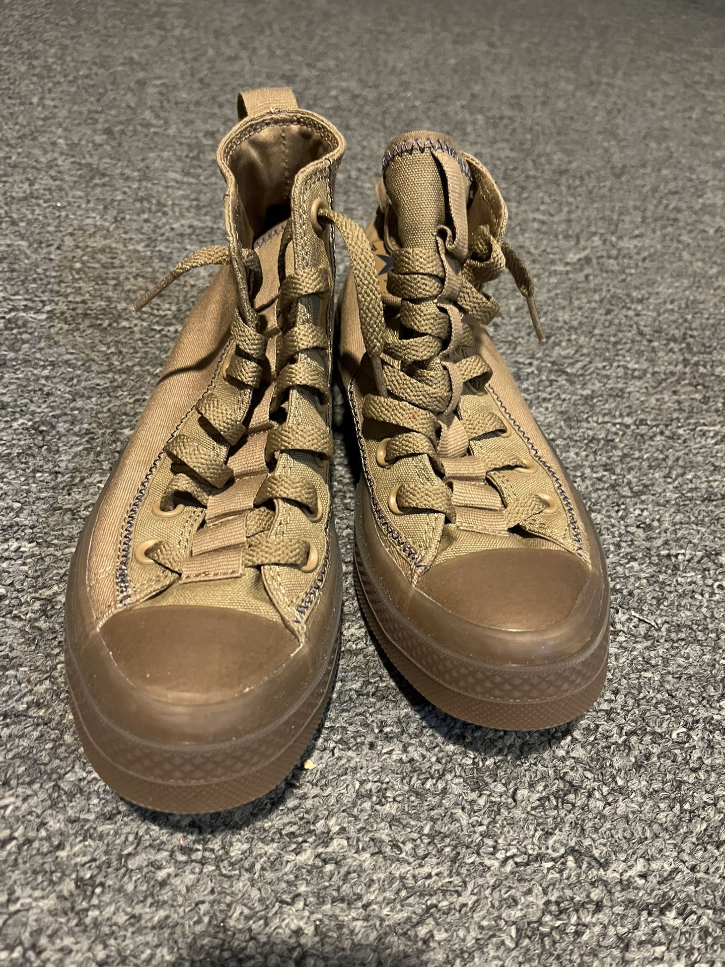 Converse Tactical Army Brown High Tops - Size 6.5