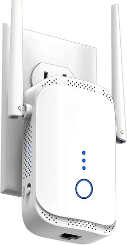 White Long Range WiFi Extender Signal Booster for Home - Whole House Coverage up to 10000 Sq.Ft Retail $39.00