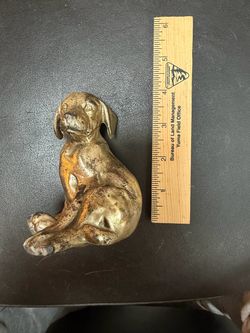 Vintage brass dog