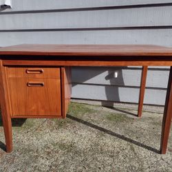 Danish Mid Century Modern Vintage Teak Desk 