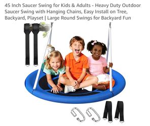 45 Inch Saucer Swing for Kids & Adults
