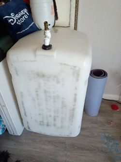 Large White Plastic Water Storage Tank