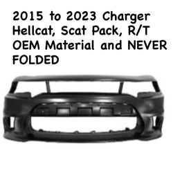 Brand New Dodge Charger front Bumper fits 2015 to 2023 NEVER FOLDED! Black Primed Ready to Paint